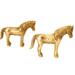 The Spiritual Living Gold-Toned 2 Pieces Horse Figurine Showpieces-image-9