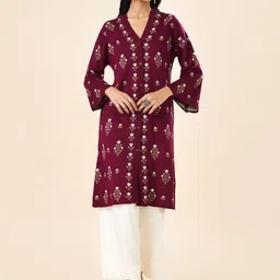 RANGMANCH BY PANTALOONS Women Floral Printed Longline Cardigan-image-80