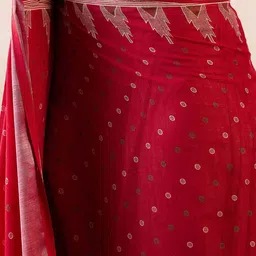 Anouk Rustic Zari Linen Blend Ready to Wear Bagru Saree image 5