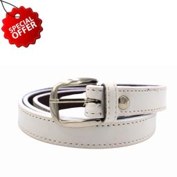 Women Party, Casual, Formal White Artificial Leather Belt-image-16