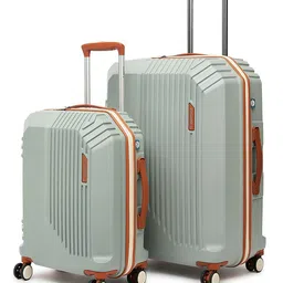 uppercase Set Of 2 Vector Textured Hard-Sided Trolley Bags-image-5