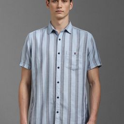 Louis Philippe Jeans Men Slim Fit Striped Casual Shirt-image-8