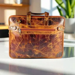 Ya Qalbi Unisex Printed Leather Laptop Bag-image-14