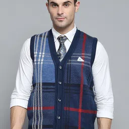 Monte Carlo Men Checked Woollen Cardigan-picture-11