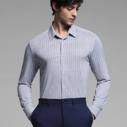 Jack & Jones Men Spread Collar Vertical Striped Slim Fit Casual Shirt-picture-26