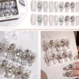 STYFY Set Of 24 Reusable Luxe Press On Nails With Adhesive Tabs - Pop-A-Razi image 2