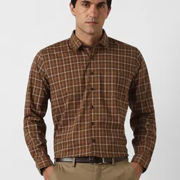 Van Heusen Slim Fit Checked Formal Shirt-picture-36