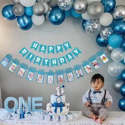Special You Blue & White 61Pieces Birthday Decoration-image-57