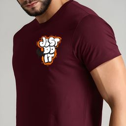 SZN Men Maroon Polyester Solid Tshirts-picture-27