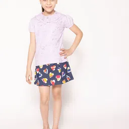 PAMPOLINA Girls Printed Round Neck Top-image-86