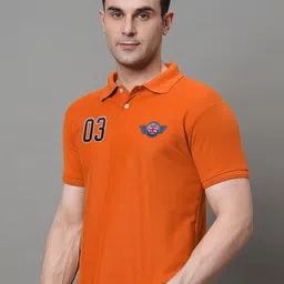 HUSHBUCKS Men Polo Collar Applique T-shirt-picture-43