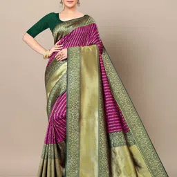 AMRUTKALA SAREES Woven Design Zari Banarasi Saree-picture-51