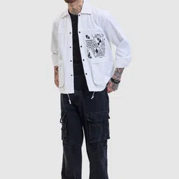 Snitch Men Geometric Open Front Jacket image 2