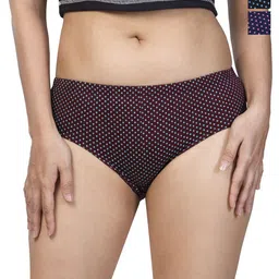 CHIC Women Pack Of 3 Printed Pure Cotton Basic Briefs-picture-16