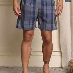 Mast & Harbour Pack Of 2 Checked Pure Cotton Boxers BOXCOM80-S-image-68