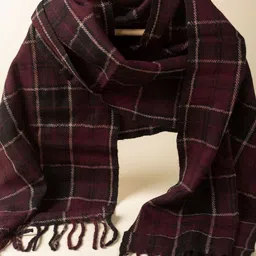 KUSVAA Unisex Checked Merino Wool Mufflers-image-40