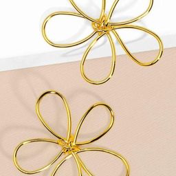 Estailo fashion Gold-Plated Floral Shaped Studs-image-80