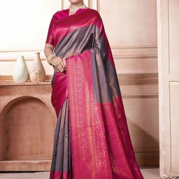 Mitera Woven Design Zari Kanjeevaram Saree-image-75