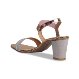 Shezone Striped Block Sandals with Buckles image 3