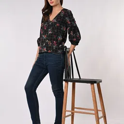 IZEL Women Cotton Skinny Fit Low Distress Jeans-image-25