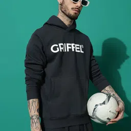 GRIFFEL Men Hooded Printed Sweatshirt-image-87