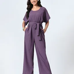 BAESD Women Solid Short Sleeves Basic Jumpsuit-picture-49