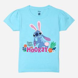 YK Disney Girls Graphic Printed Round Neck Pure Cotton T-Shirt-picture-17