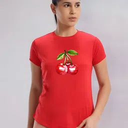 SZN Women Graphic Printed Regular Fit Round Neck T-shirt-30