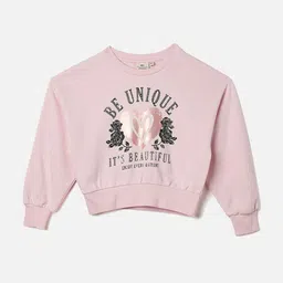 Juniors by Babyshop Girls Printed Round Neck Cotton Pullover Sweatshirt-image-53