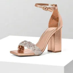 PURPLEHUNT Women Embellished Block Heel Sandals-34