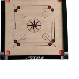 Carrom board medium size 26 inches with 2 types of coins powder and striker 26 cm Carrom Board-picture-32