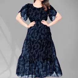Femvy Women Midi Fit & Flared Dress-image-52