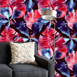 ArtzFolio Printed UV-Resistant Anti-Bacterial Palm And Hibiscus Jungle Peel & Stick Wallpaper-image-33