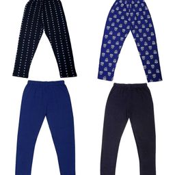 FRENCH KLEIDER Girls Pack Of 4 Mid-Rise Ankle-Length Leggings-image-60