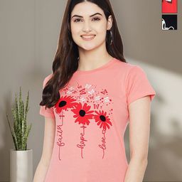 Tromko Women Typography 3 Printed Applique T-shirt-image-47