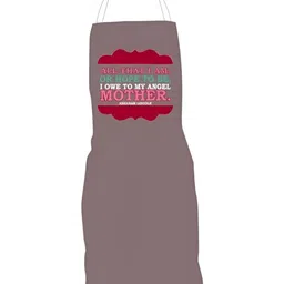 THEYAYACAFE Brown & Red Printed Waterproof Mother's Day Apron-5