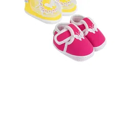 NESKA MODA 3 To 12 Month Cotton Newborn Baby Booty 2 Pair Set Soft Butterfly Walking Shoe Booties-91