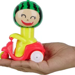 asian Press N Go Cocomelon-Colorful Press and Go Friction scooter Multicolor-Pack of 1 Rattle image 3