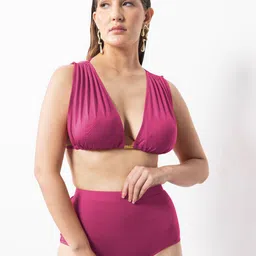 EROTISSCH Women V-Neck Sleeveless Swim Bikini Set-image-78