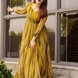 Femvy Printed Maxi Ethnic Dress-picture-8
