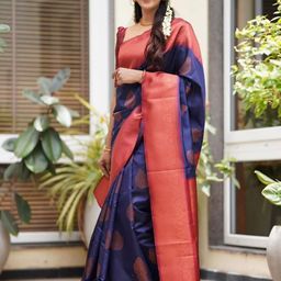 Areca Designer Ethnic Motifs Woven Design Zari Pure Silk Banarasi Saree-image-47