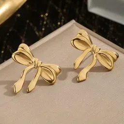 ISHKAARA Ribbon Bow Earrings With Stainless Steel Anti Tarnish And Waterproof-picture-8