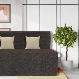 SLEEP SPA Brown 2 Seater Fold Out Sofa Cum Bed-image-97