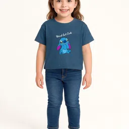 YK Disney Girls Snitch Printed Pure Cotton Boxy Fit T-shirt-picture-46