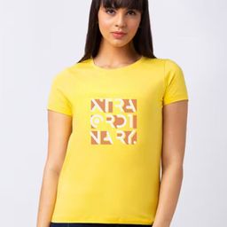 Moda Rapido Women Typography Printed Round Neck Cotton T-shirt-picture-21