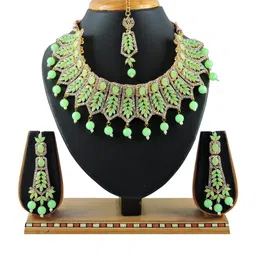 VATSALYA creation Gold-Plated Artificial Stone Studded Jewellery Set-image-58
