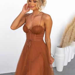 JC Mode Shoulder Straps Tie-Up Tulle Corset Midi Dress-image-36
