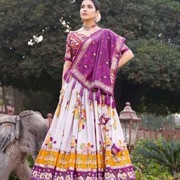 Aika Printed Ready To Wear Lehenga & Unstitched Blouse With Dupatta image 3