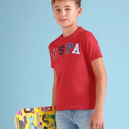 U.S. Polo Assn. Kids Boys Brand Logo Printed Pure Cotton T-shirt-picture-21