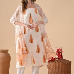 THE WEAVERS SHOP BY RAAVI Printed Pure Cotton Unstitched Dress Material-image-99